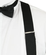 Black Elastic X-Back Braces (Long)