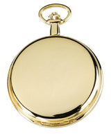 Premium High Polish Gold Plated Mechanical Pocket Watch with Chain