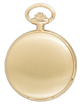 Premium Satin Gold Plated Finish Quartz Pocket Watch with Chain