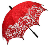 Lace Parasol - Red