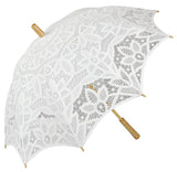 Battenberg Lace Parasol - White
