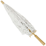 Battenberg Lace Parasol - White