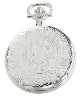 Premium Silver Flair Mechanical Pocket Watch with Chain