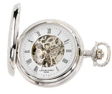 Premium Silver Flair Mechanical Pocket Watch with Chain