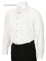 Sinclair Edwardian Club Collar Shirt - White