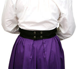 Narrow Velvet Belt - Black