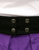 Narrow Velvet Belt - Black
