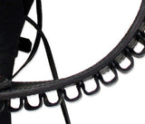 (.44/.45 cal) Western Gun Belt and Holster - RH Draw - Black Tooled Leather