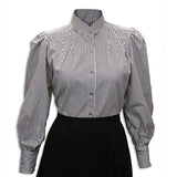 Pinstripe Blouse - Black/White