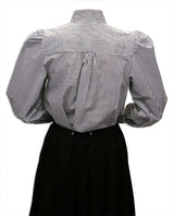 Pinstripe Blouse - Black/White