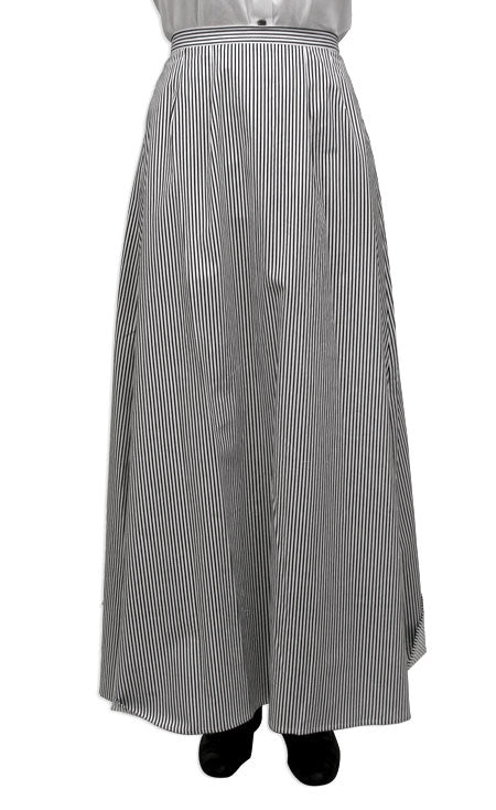 Pinstripe Walking Skirt - Black/White