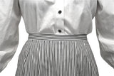 Pinstripe Walking Skirt - Black/White