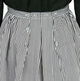 Pinstripe Walking Skirt - Black/White