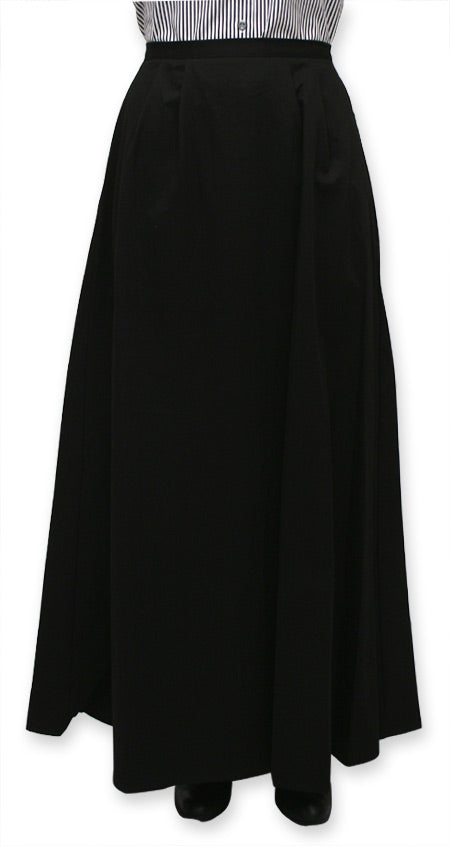 Cotton Twill Walking Skirt - Black