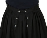 Cotton Twill Walking Skirt - Black