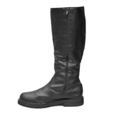 Captains Mid-Calf Boot - Black Faux Leather