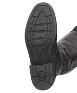 Captains Mid-Calf Boot - Black Faux Leather