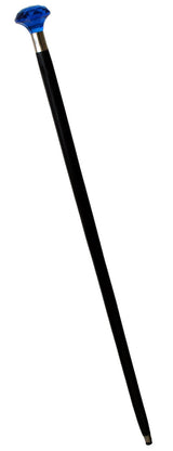Nobleman Blue Glass Handle Walking Stick