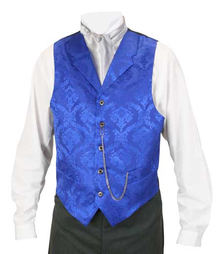 Tahoe Jacquard Vest - Deep Blue – Historical Emporium
