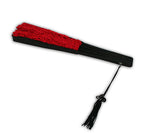 Battenberg Lace Fan - Red/Black