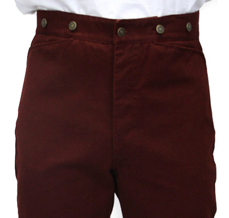 Classic Canvas Trousers - Crimson