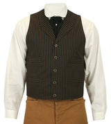 Ferndale Striped Vest - Brown/Navy