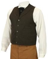 Ferndale Striped Vest - Brown/Navy