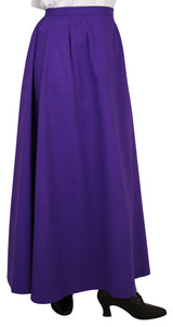 Cotton Twill Walking Skirt - Purple