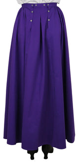 Cotton Twill Walking Skirt - Purple