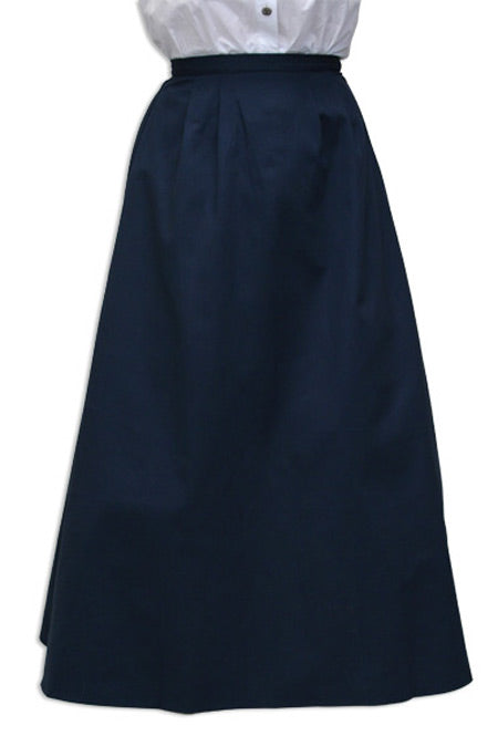 Cotton Twill Walking Skirt - Navy