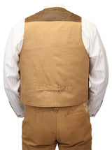 Open Range Leather Vest - Brown