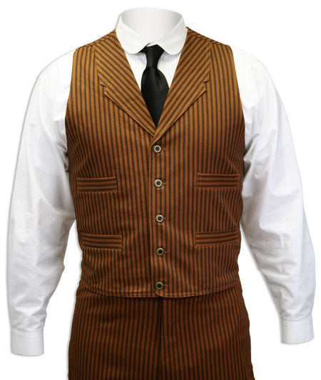 Chadwick Striped Vest - Brown