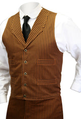 Chadwick Striped Vest - Brown