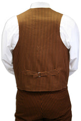 Chadwick Striped Vest - Brown