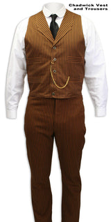 Chadwick Striped Vest - Brown
