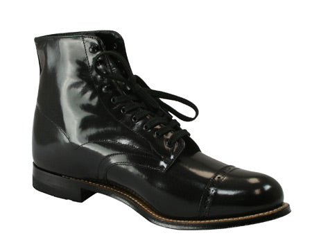 Mens Lace Up Boots - Black Leather