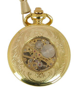MECHANICAL Gold Shield Design Pocket Watch
