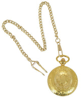 MECHANICAL Gold Shield Design Pocket Watch