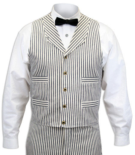 Summerhill Striped Vest - Natural/Navy
