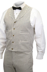 Summerhill Striped Vest - Natural/Navy