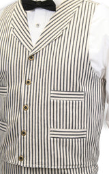 Summerhill Striped Vest - Natural/Navy
