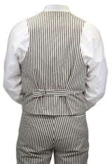 Summerhill Striped Vest - Natural/Navy