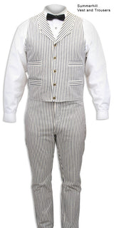 Summerhill Striped Vest - Natural/Navy