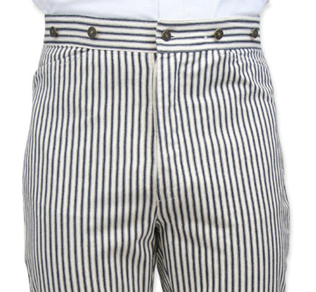 Summerhill Striped Trousers - Natural/Navy