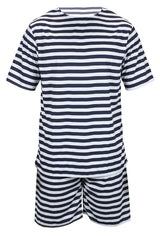 Mens 1900s Bathing Suit - Navy/White