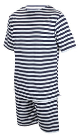 Mens 1900s Bathing Suit - Navy/White