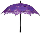 Battenberg Lace Parasol - Purple