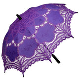 Battenberg Lace Parasol - Purple