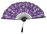 Fan, Battenberg Lace - Purple