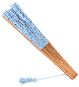 Fan, Battenberg Lace - Light Blue